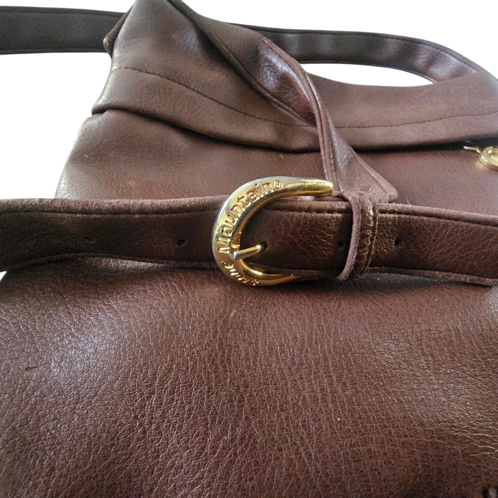 Stone Mountain Authentic Brown Genuine Leather Crossbody Purse Women's Hand Bag - Picture 12 of 14